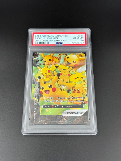 Pikachu V-Union #027 PSA 10 Japanese 25th Anniversary
